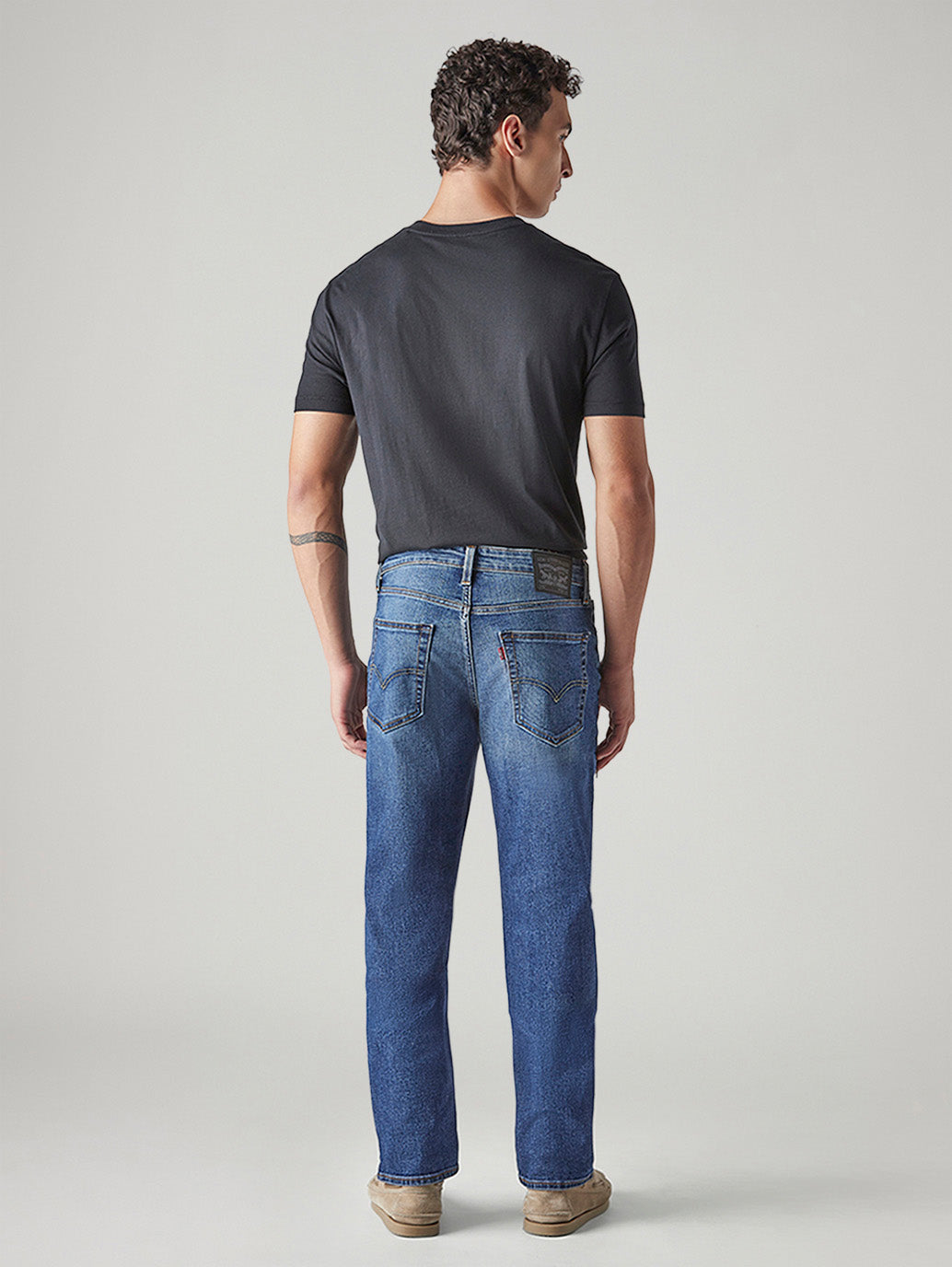 Men's 541 Indigo Athletic Tapered Fit Mid Rise Jeans - Back View