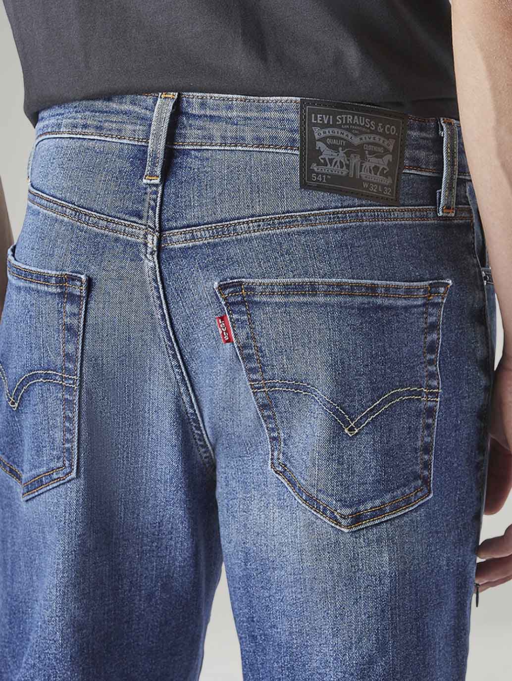 Men's 541 Indigo Athletic Tapered Fit Mid Rise Jeans - 20 View