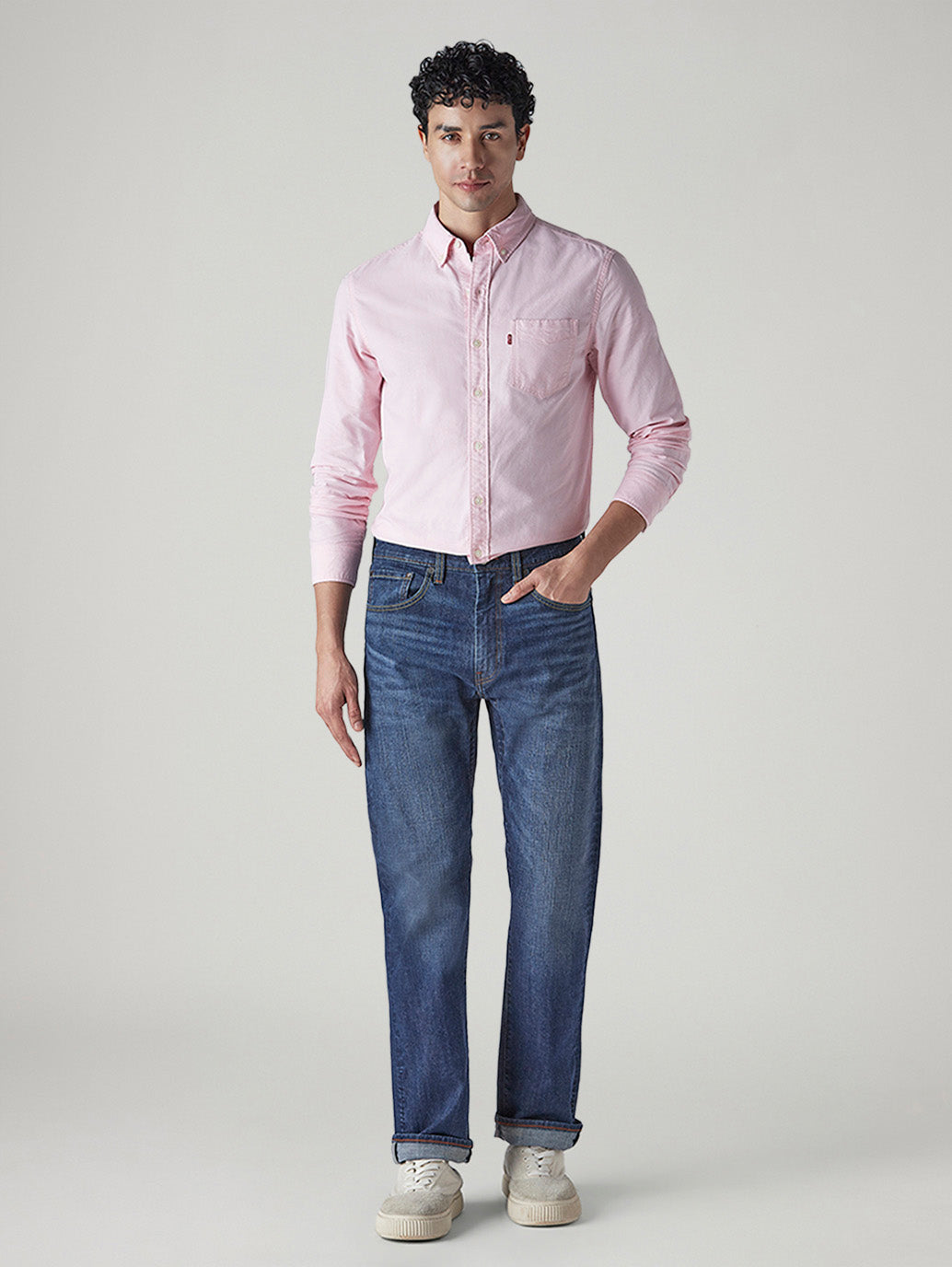 Men's 505 Indigo Straight Fit Mid Rise Jeans - b4aca2c6-5a7f-43f3-b0c9-8a894791de30 View