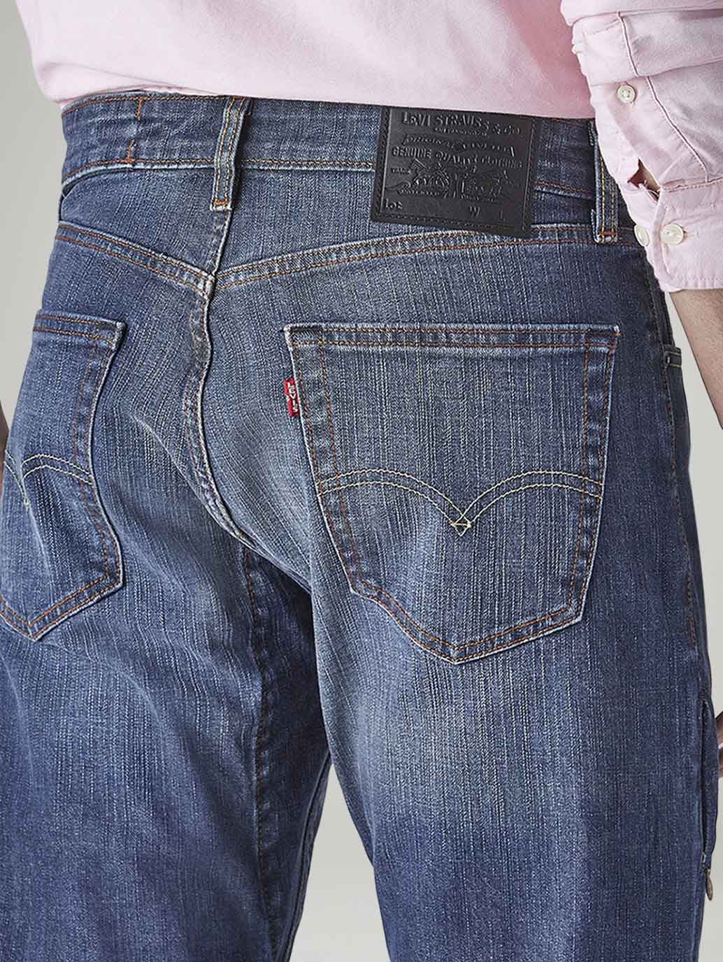 Men's 505 Indigo Straight Fit Mid Rise Jeans - a950121d-34eb-4be0-a189-1a19b9945cc2 View