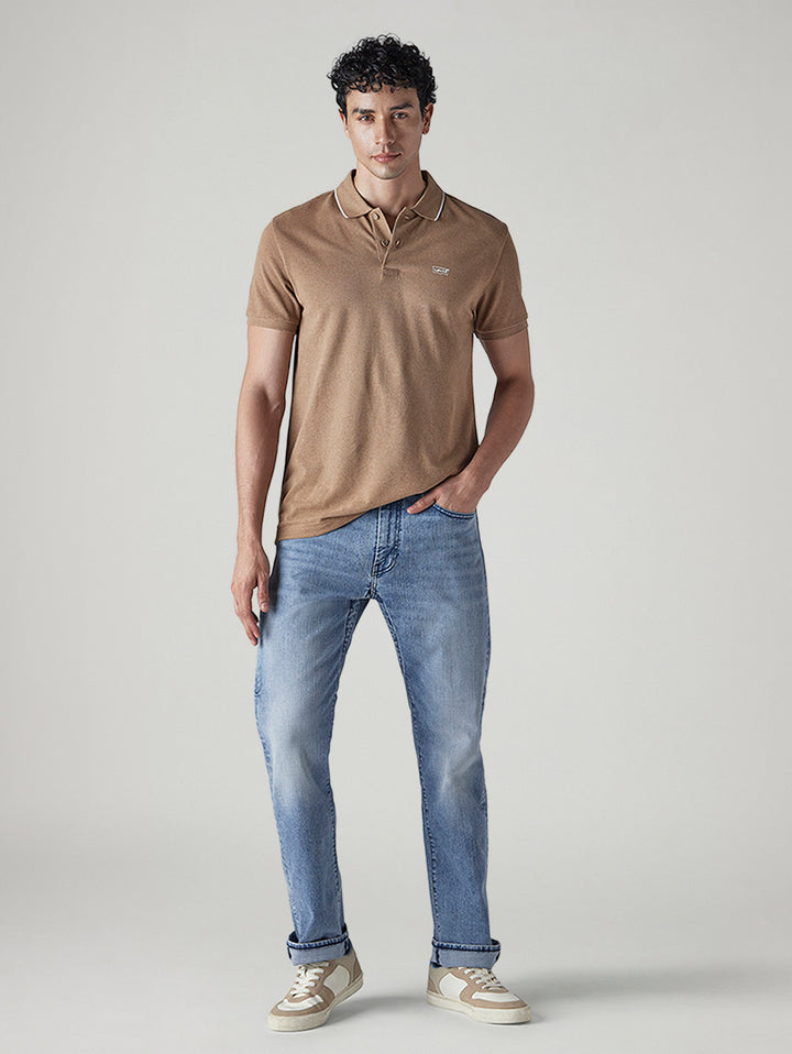 Men's 505 Light Blue Straight Fit Mid Rise Commuter Jeans