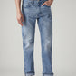 Men's 505 Light Blue Straight Fit Mid Rise Commuter Jeans - Front View