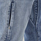 Men's 505 Light Blue Straight Fit Mid Rise Commuter Jeans - Detail View