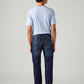 Men's 505 Dark Blue Straight Fit Mid Rise Jeans - Back View