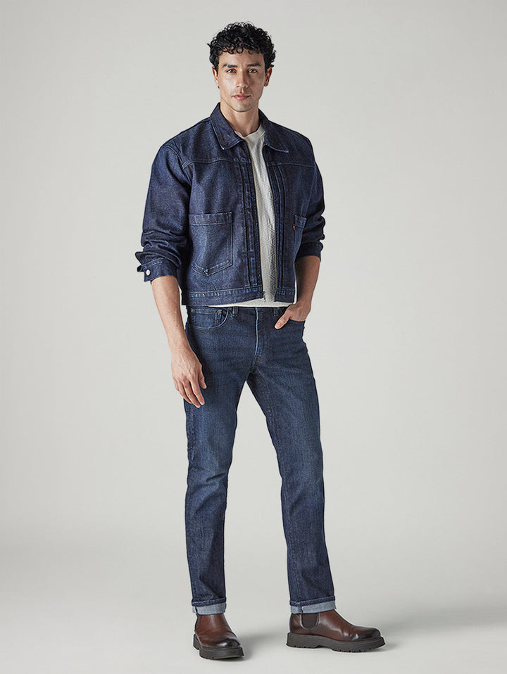 Men's 511 Dark Blue Slim Fit Mid Rise Commuter Jeans