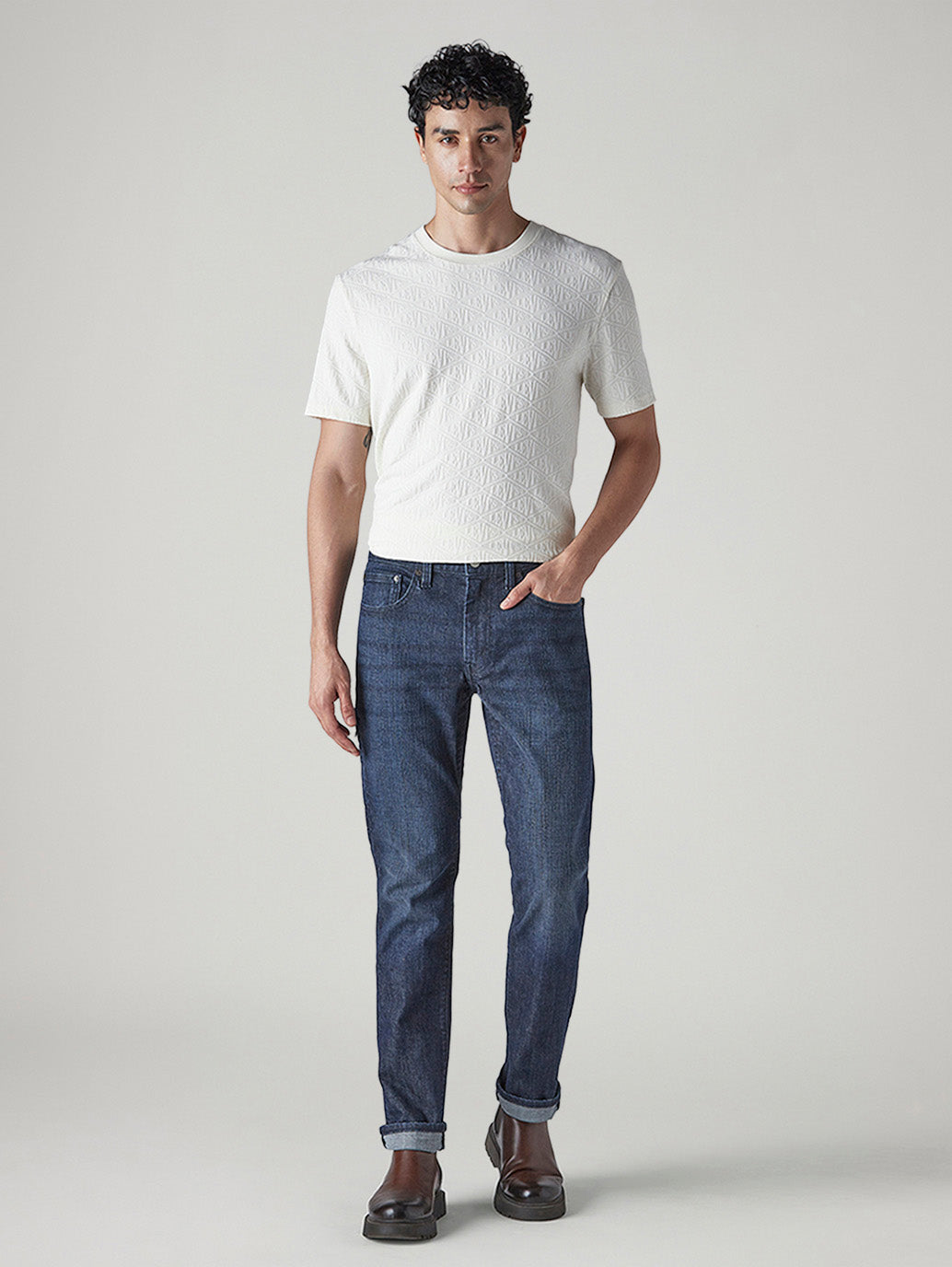Men's 511 Dark Blue Slim Fit Mid Rise Commuter Jeans - 0981d1fc-d809-4e78-bfa8-7c01d20fa073 View