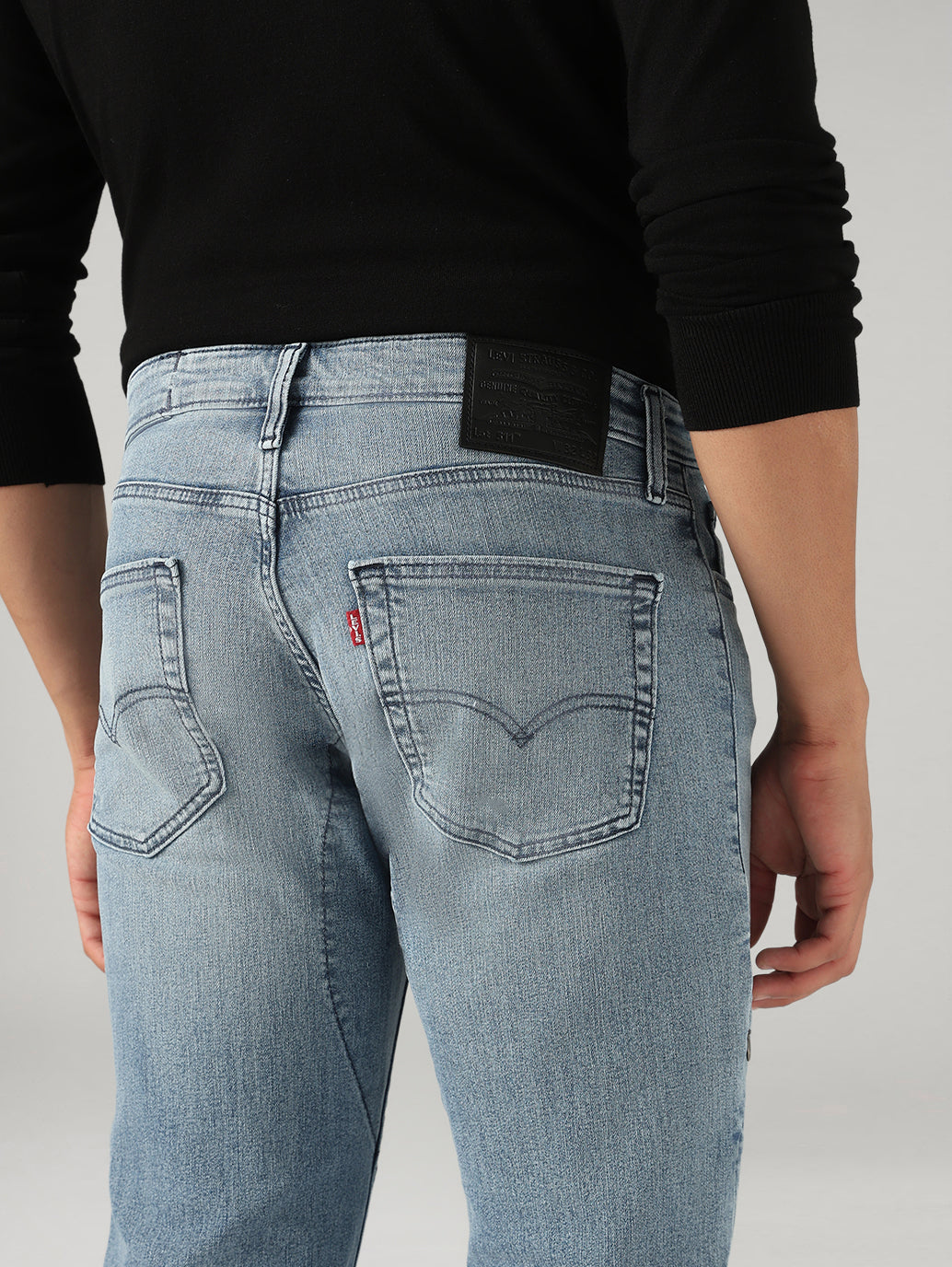 Men's 511 Light Blue Slim Fit Mid Rise Commuter Jeans - 20 View