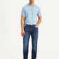 Men's 505 Dark Blue Straight Fit Mid Rise Jeans - Styleshot View