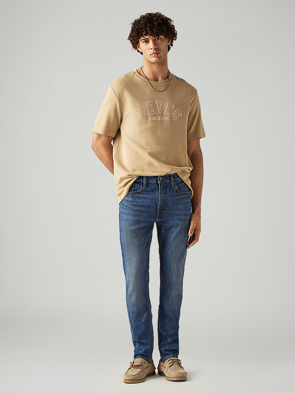 Men's 513 Blue Slim Straight Fit Mid Rise Jeans