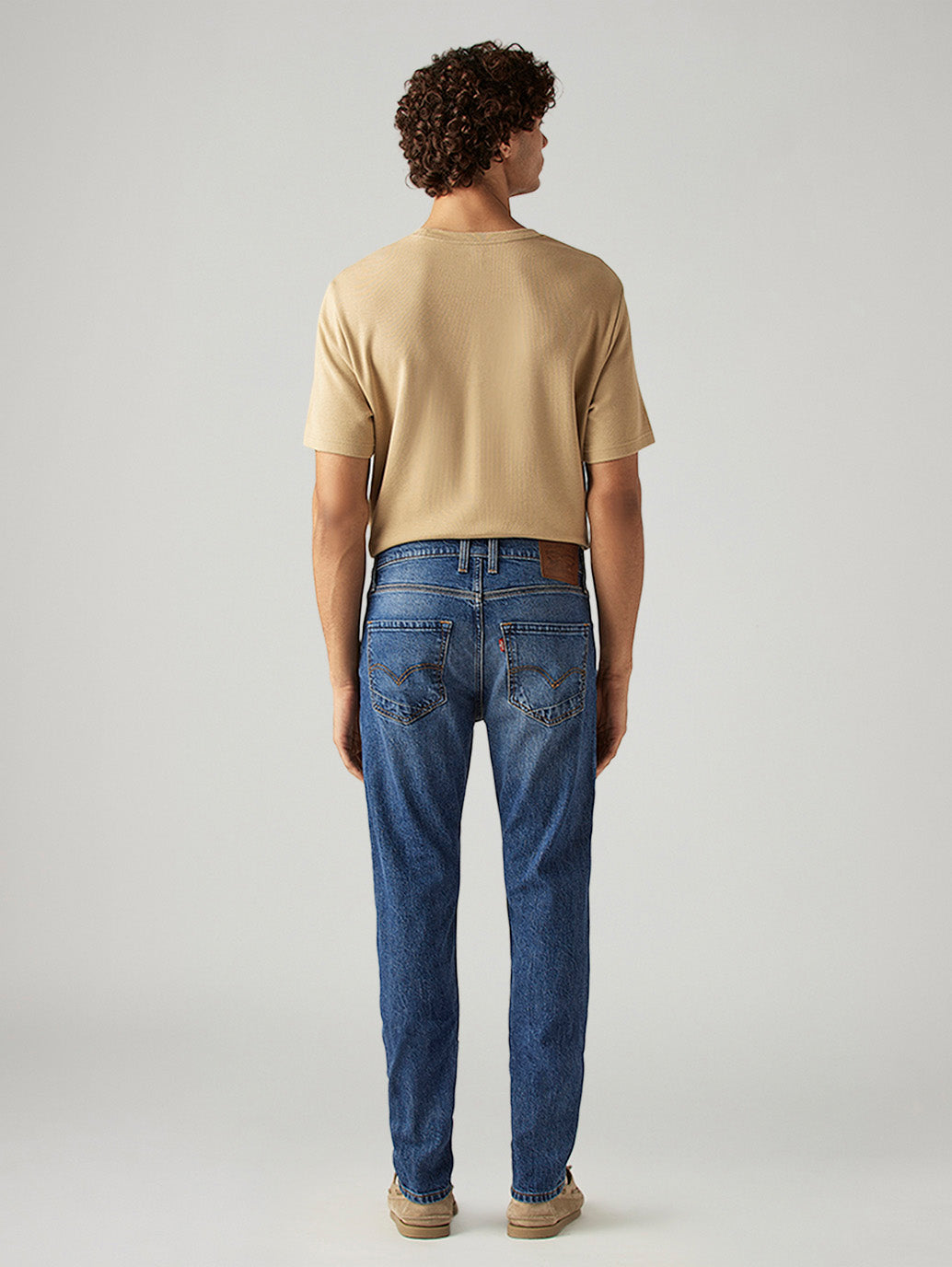 Men's 513 Blue Slim Straight Fit Mid Rise Jeans - Back View
