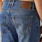 Men's 513 Blue Slim Straight Fit Mid Rise Jeans - Detail View