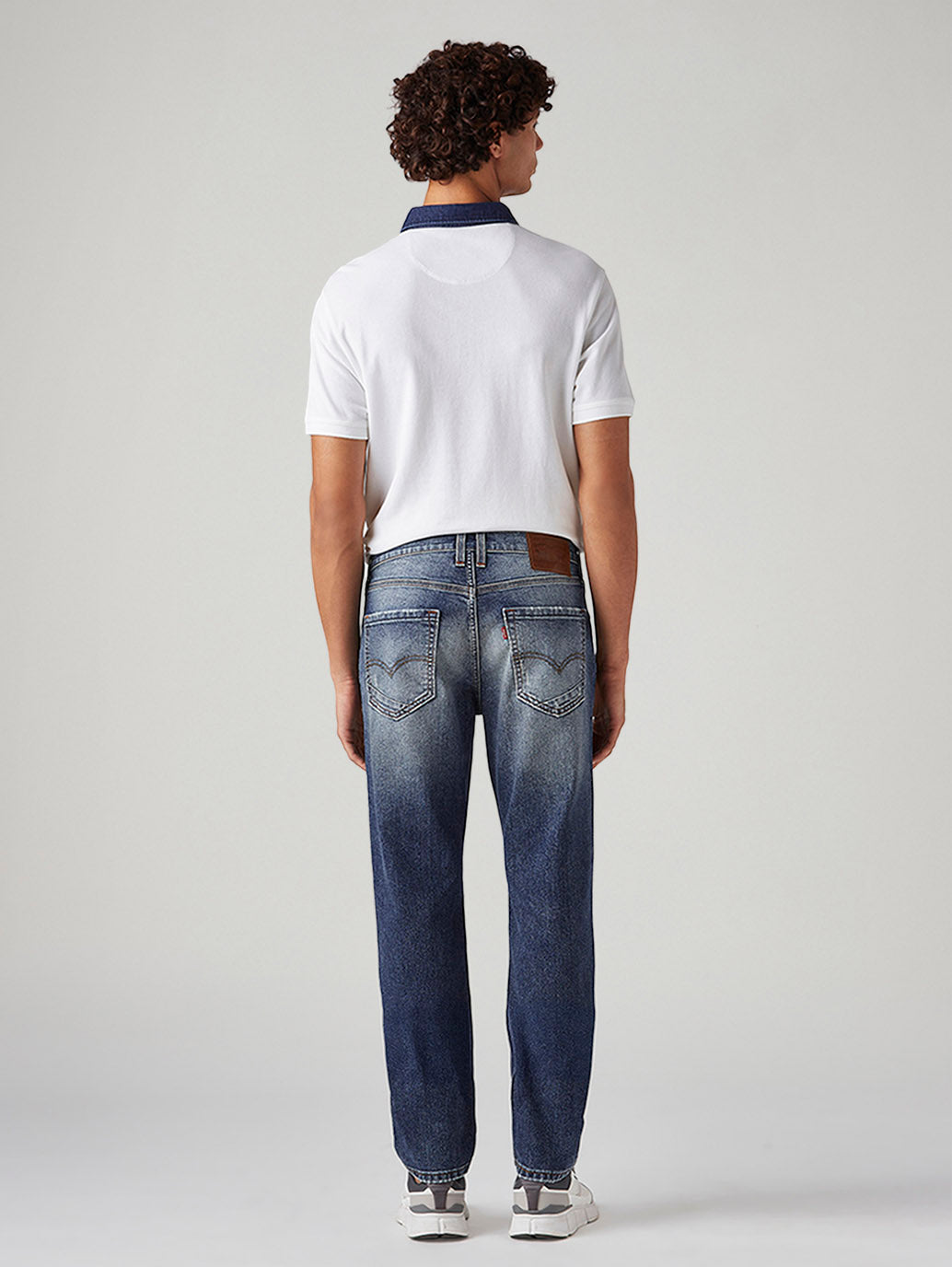 Men's 541 Blue Athletic Tapered Fit Mid Rise Jeans - Back View