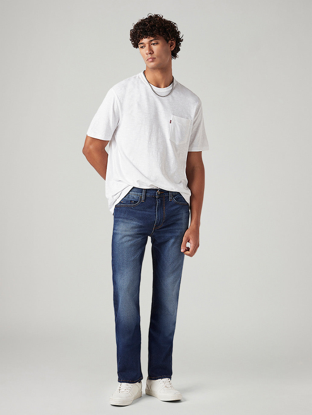Men's 513 Blue Slim Straight Fit Hyper Stretch Jeans - b82ede89-0a0f-4f32-a756-90c215ca91d4 View