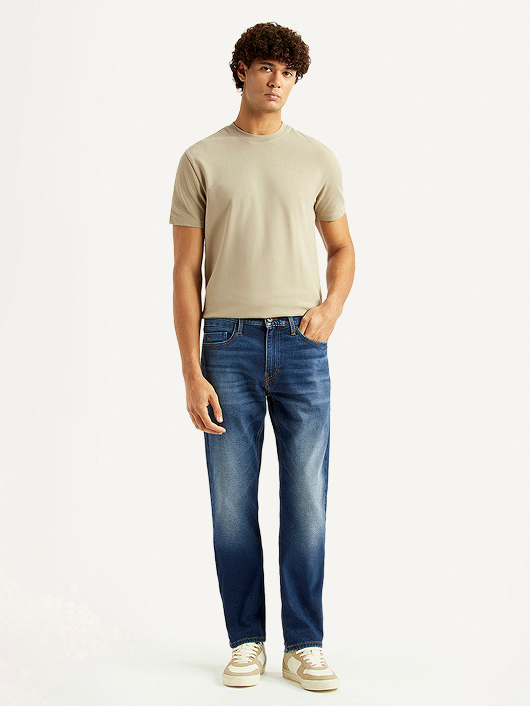 Men's 541 Blue Athletic Tapered Fit Hyper Stretch Jeans - Front View