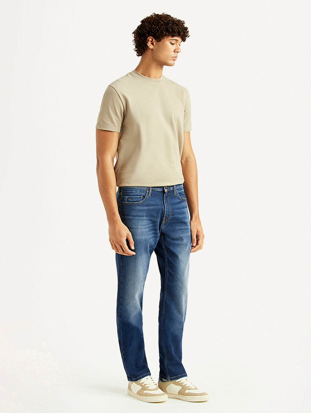 Men's 541 Blue Athletic Tapered Fit Hyper Stretch Jeans - Side View