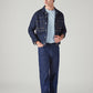 Men's 555 Dark Blue Relaxed Straight Fit Mid Rise Jeans - Styleshot View