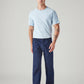 Men's 555 Dark Blue Relaxed Straight Fit Mid Rise Jeans - Front View