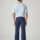 Men's 555 Dark Blue Relaxed Straight Fit Mid Rise Jeans - Back View