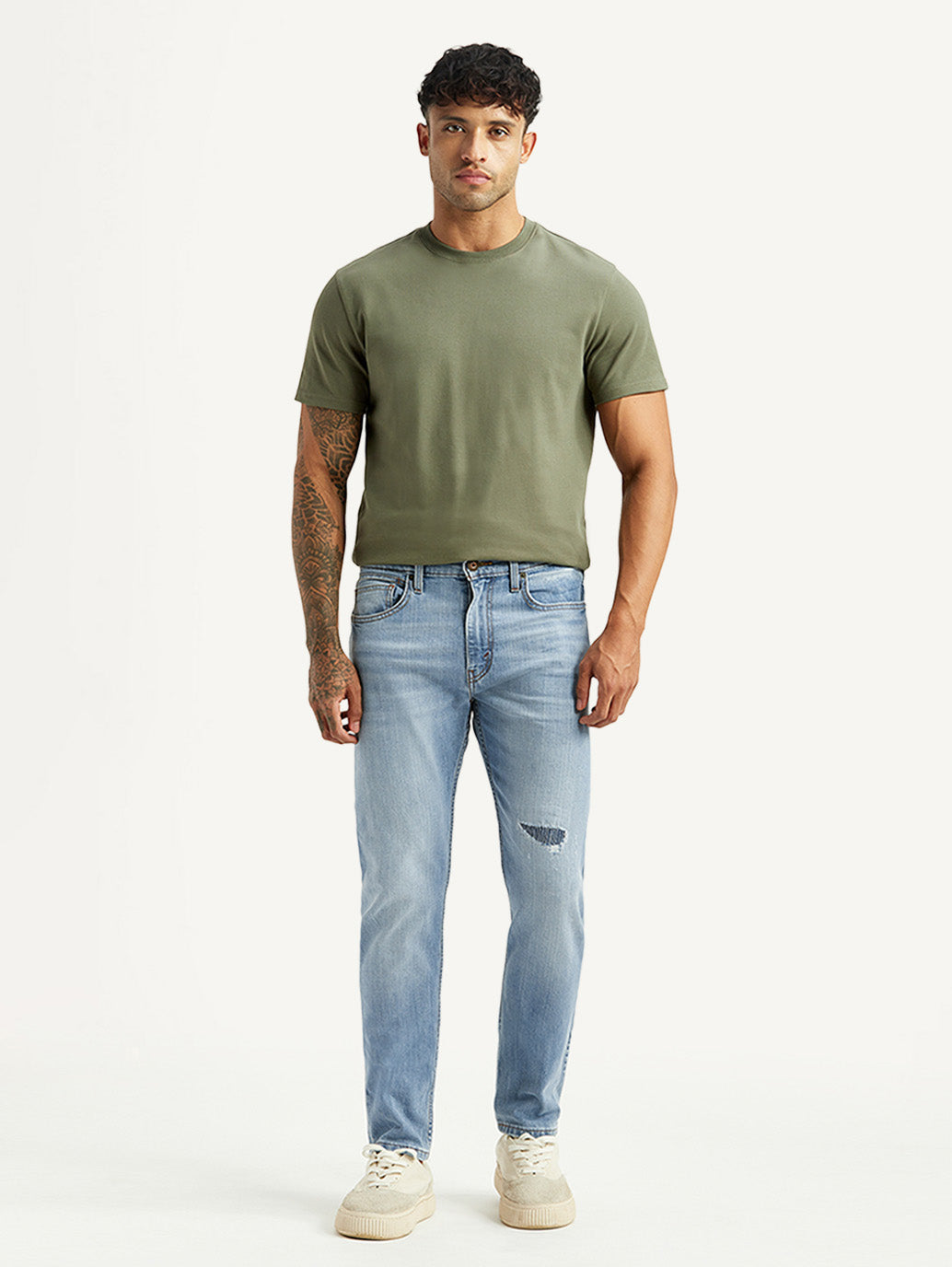 Men's 512 Light Blue Slim Tapered Fit Mid Rise Jeans