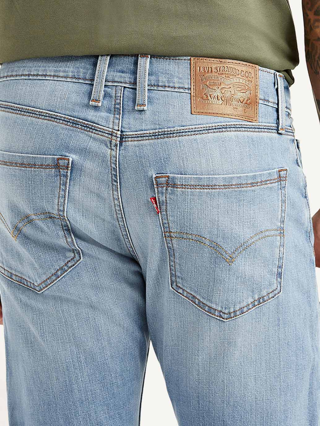 Men's 512 Light Blue Slim Tapered Fit Mid Rise Jeans - Detail View
