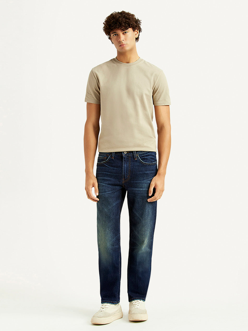 Men's 541 Navy Tapered Fit Hyper Stretch Jeans - Front View