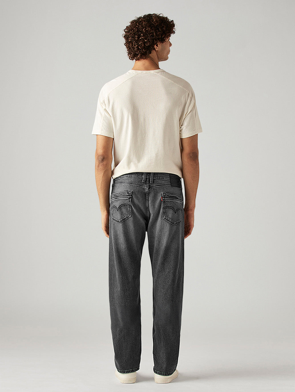 Men's 505 Grey Straight Fit Mid Rise Jeans - Back View