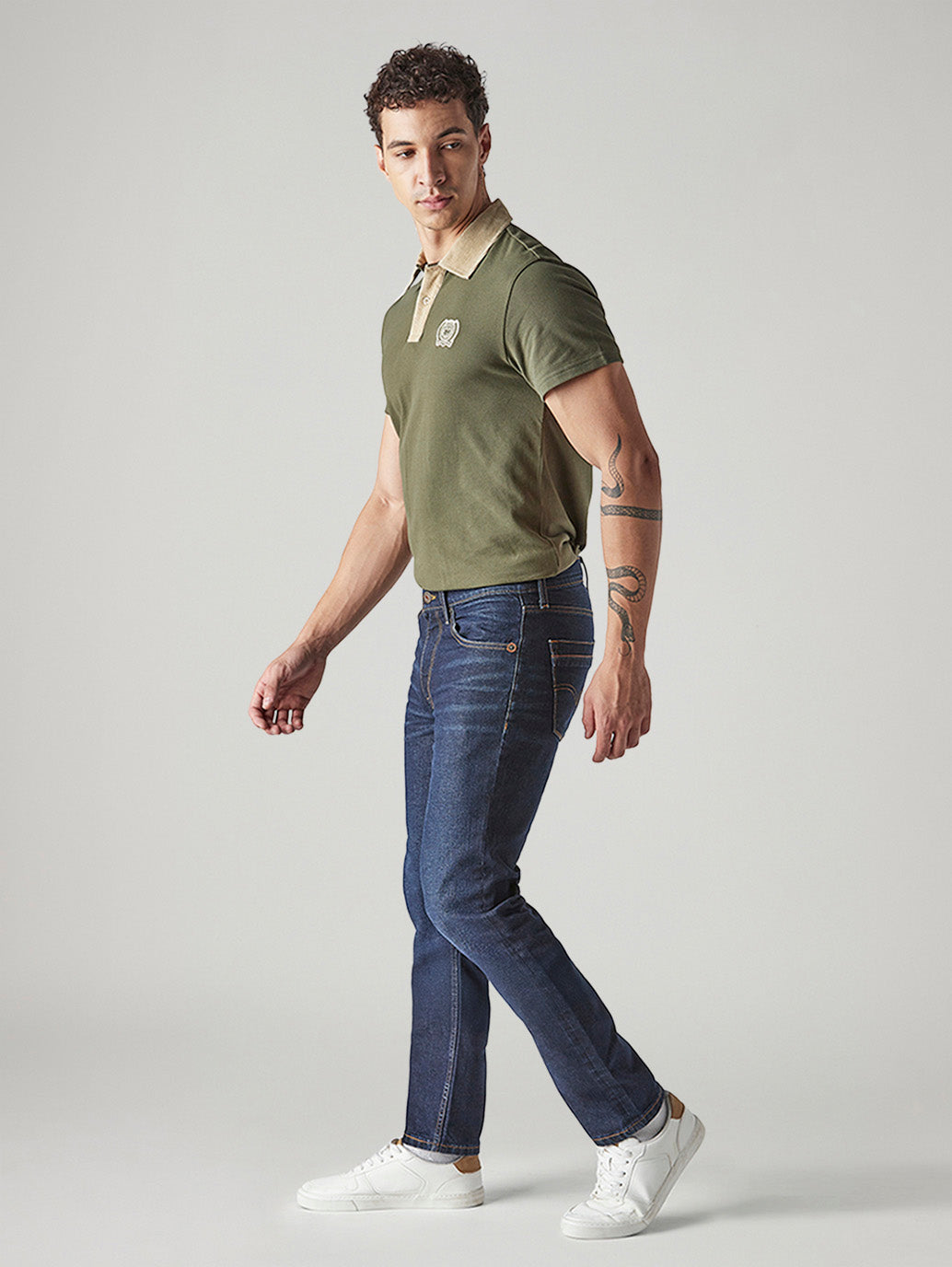 Men's 511 Indigo Slim Fit Mid Rise Jeans - Styleshot View