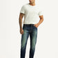 Men's Tinted 512 Dark Blue Slim Tapered Fit Mid Rise Jeans - Front View
