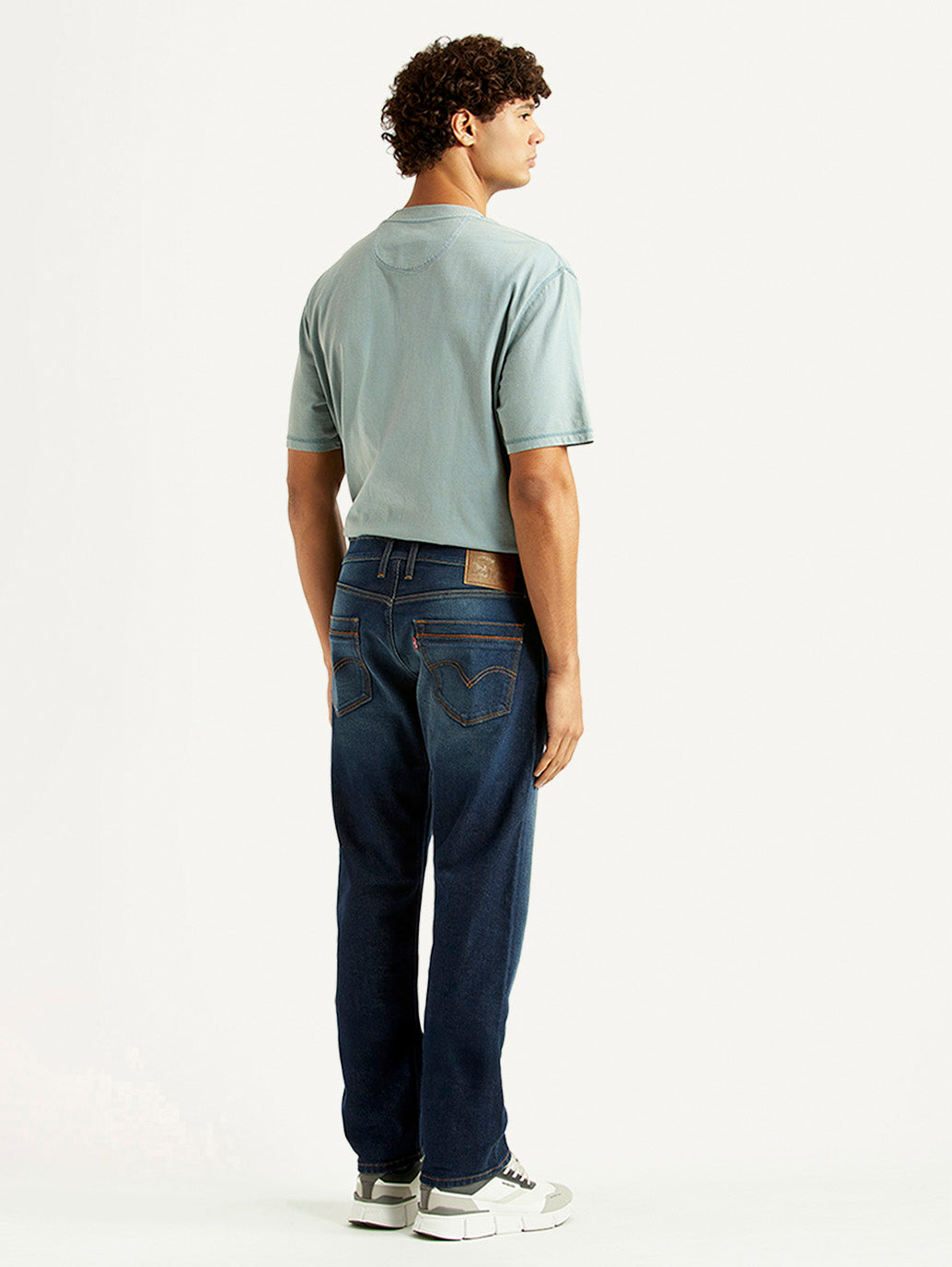 Men's 513 Navy Slim Straight Fit Mid Rise Jeans - Back View
