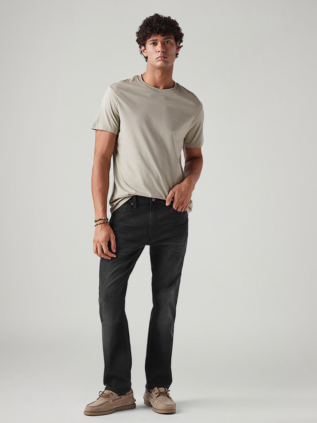 Men's 513 Charcoal Grey Slim Straight Fit Mid Rise Jeans