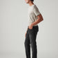Men's 513 Charcoal Grey Slim Straight Fit Mid Rise Jeans - Side View