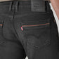 Men's 513 Black Slim Straight Fit Mid Rise Jeans - Detail View