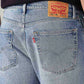 Men's 555 Light-Blue Relaxed Straight Fit Mid Rise Jeans - Detail View