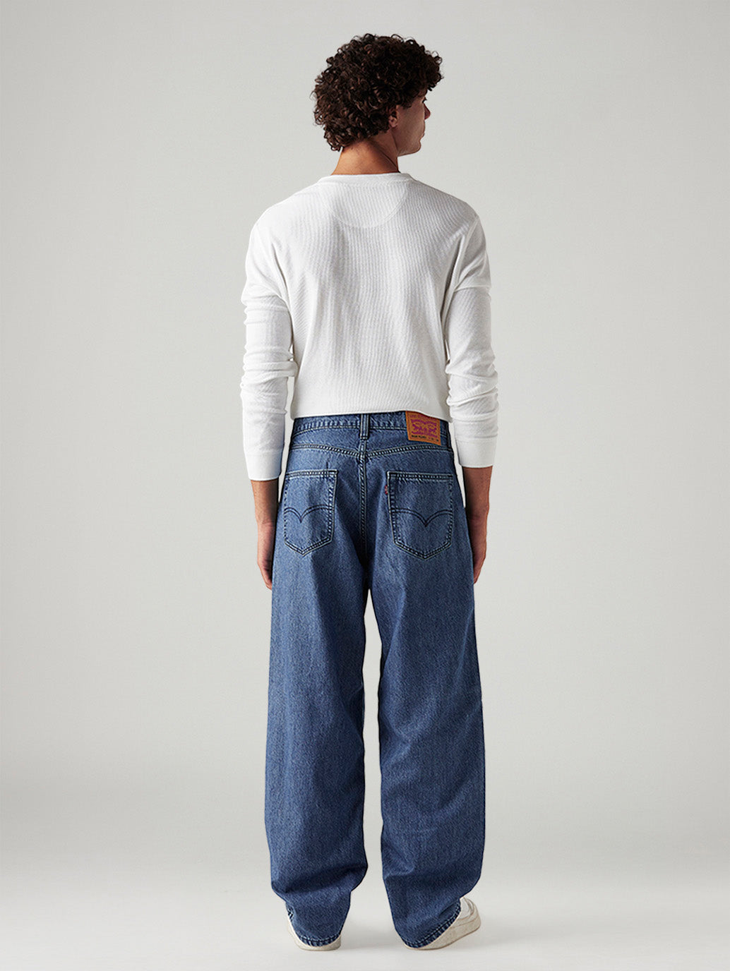 Men's 578 Blue Baggy Fit Low Rise Jeans - Back View