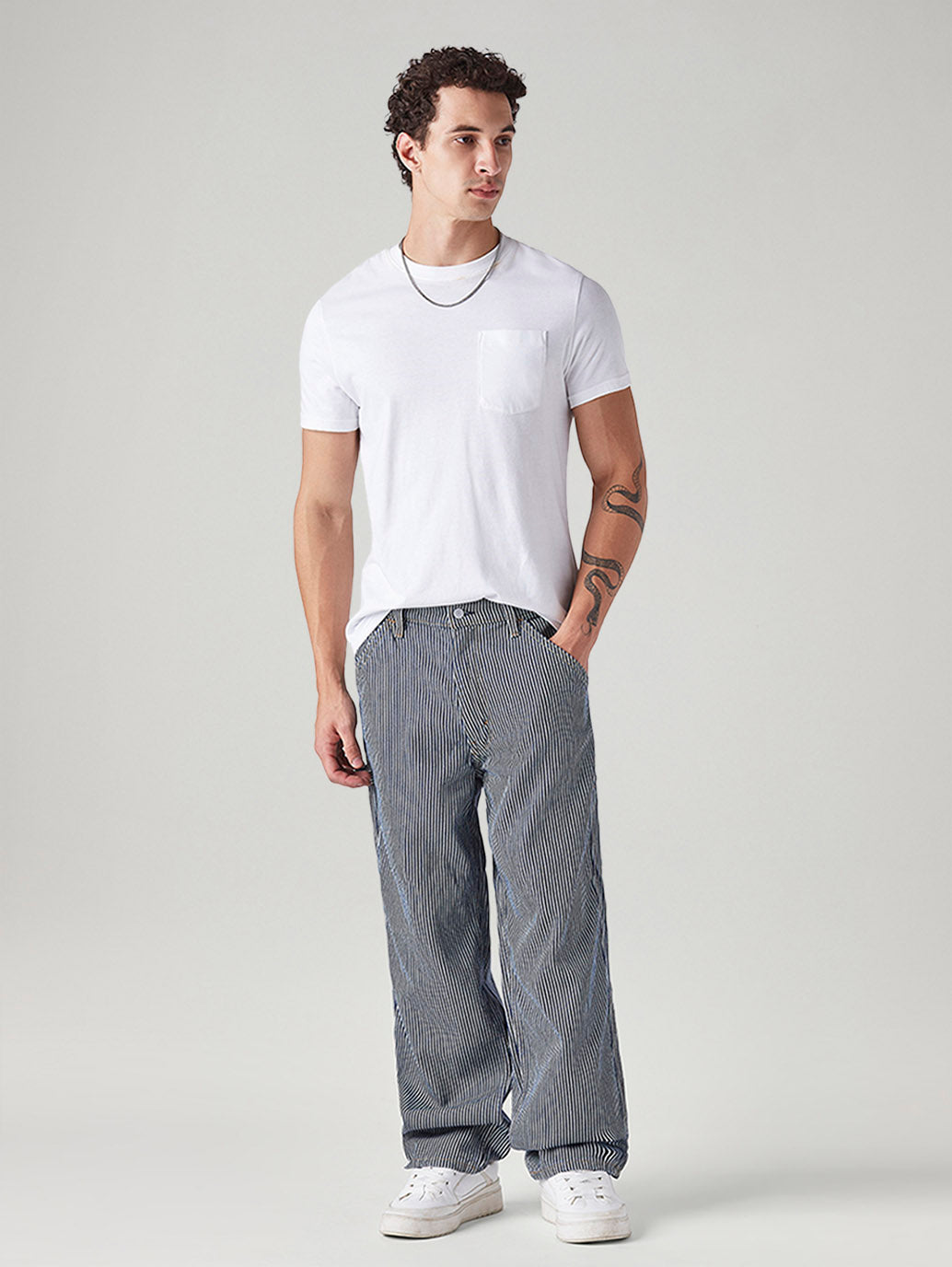 Men's 578 Blue Baggy Fit Mid Rise Jeans