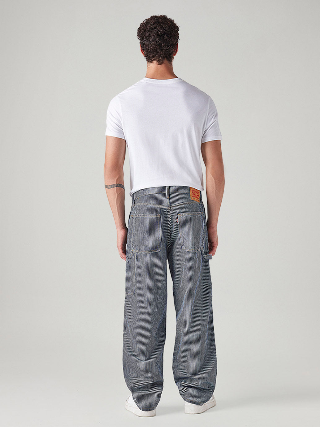 Men's 578 Blue Baggy Fit Mid Rise Jeans - Back View