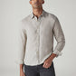 Men's Solid Slim Fit Redloop Linen Shirt - Logo View