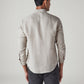 Men's Solid Slim Fit Redloop Linen Shirt - 20 View