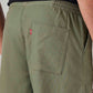 Men's Olive Baggy Fit Mid Rise Linen Shorts - 20 View