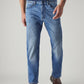Men's Redloop 505 Blue Straight Fit Mid Rise Jeans - Front View
