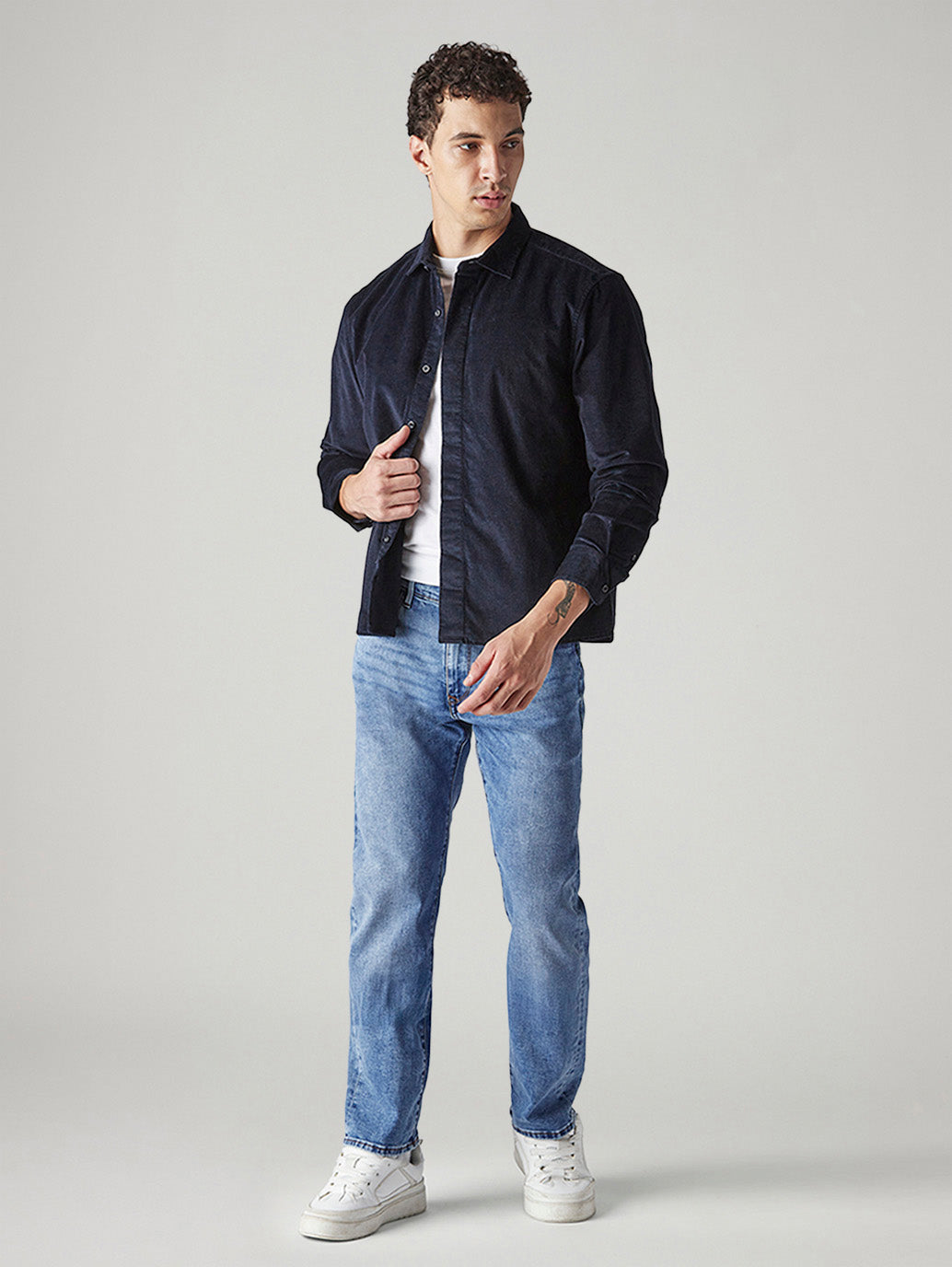Men's Redloop 513 Indigo Slim Straight Fit Mid Rise Jeans