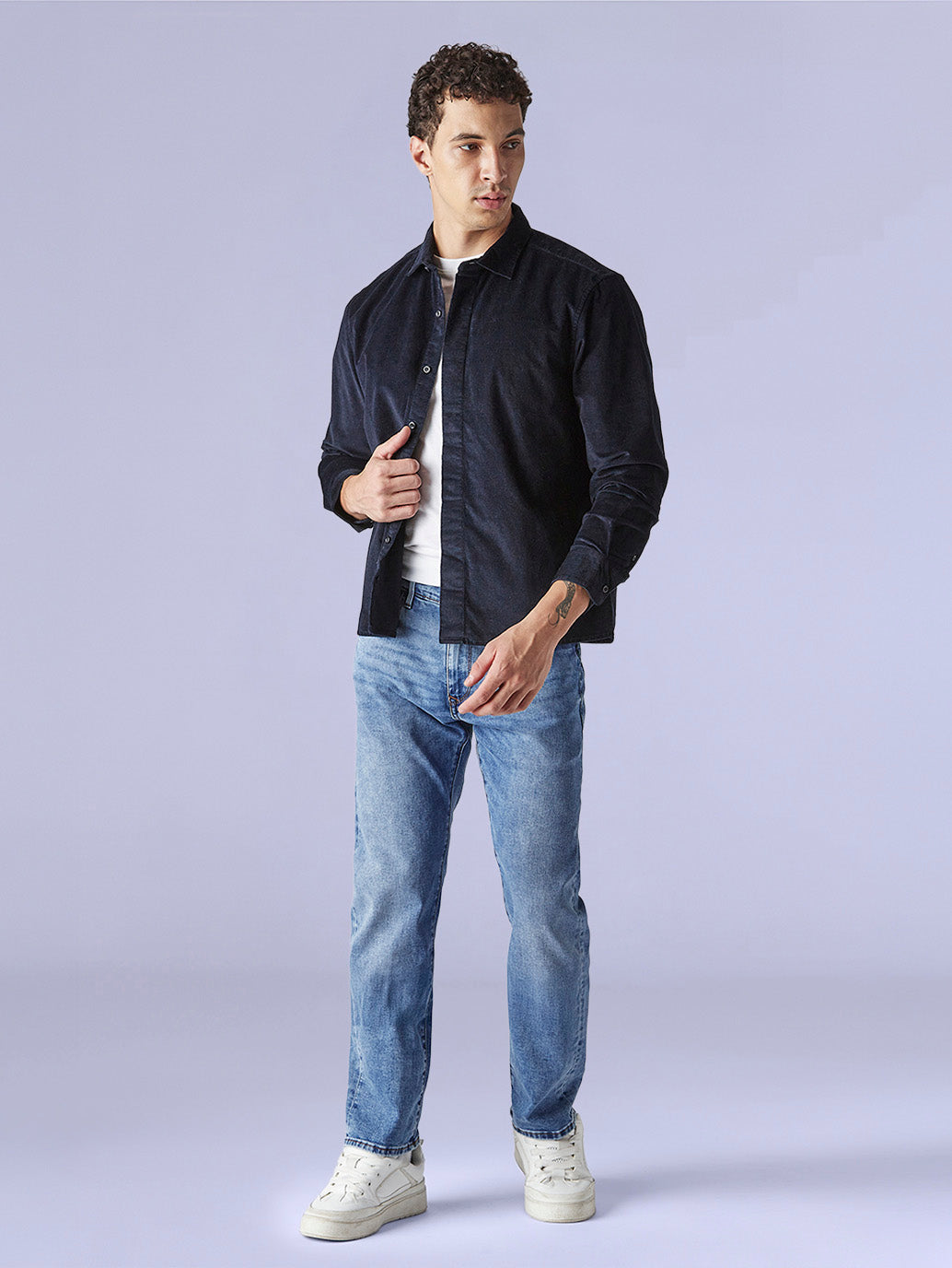 Men's Redloop 513 Indigo Slim Straight Fit Mid Rise Jeans
