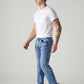 Men's Redloop 513 Indigo Slim Straight Fit Mid Rise Jeans - Side View