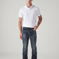 Men's 511 Dark-Blue Slim Fit Mid Rise Redloop Jeans - Front View