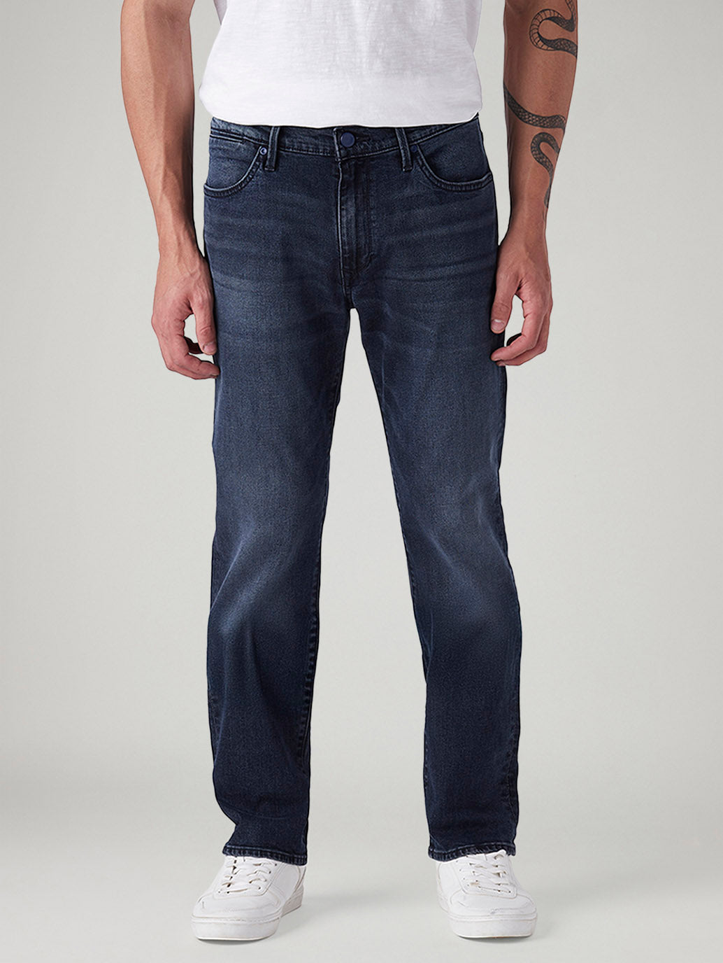 Men's 511 Dark Blue Slim Fit Mid Rise Redloop Jeans - Front View