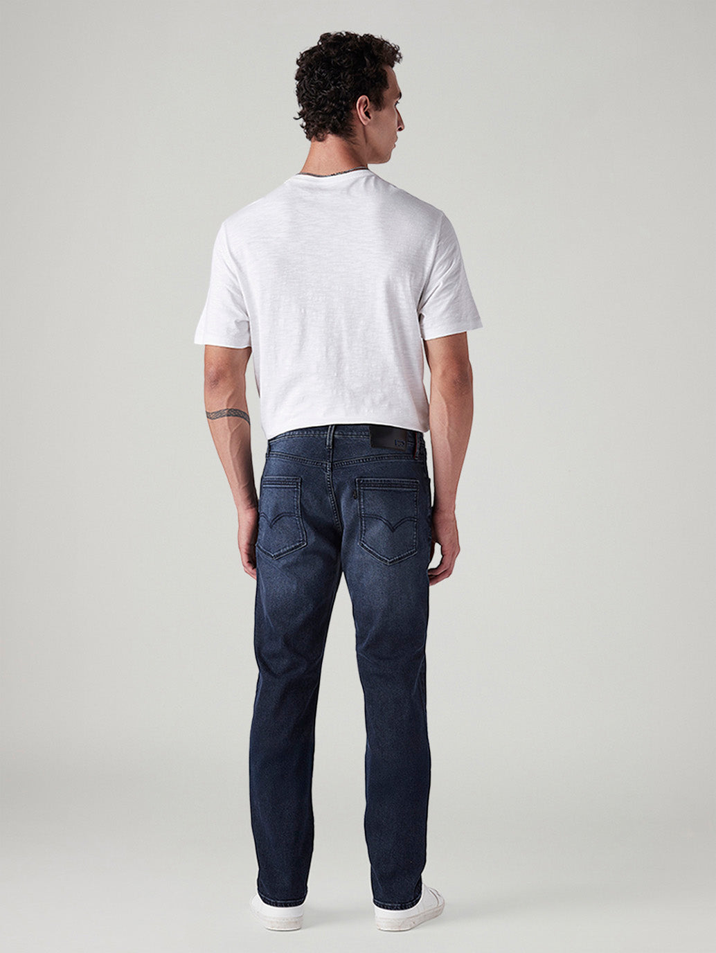 Men's 511 Dark Blue Slim Fit Mid Rise Redloop Jeans - Back View
