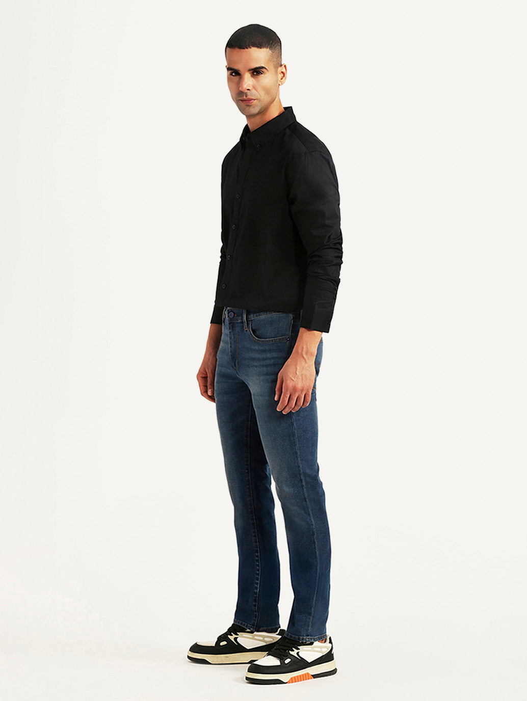 Men's Redloop 511 Blue Slim Fit Mid Rise Jeans - Side View