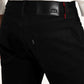 Men's Redloop 511 Black Slim Fit Mid Rise Jeans - Detail View