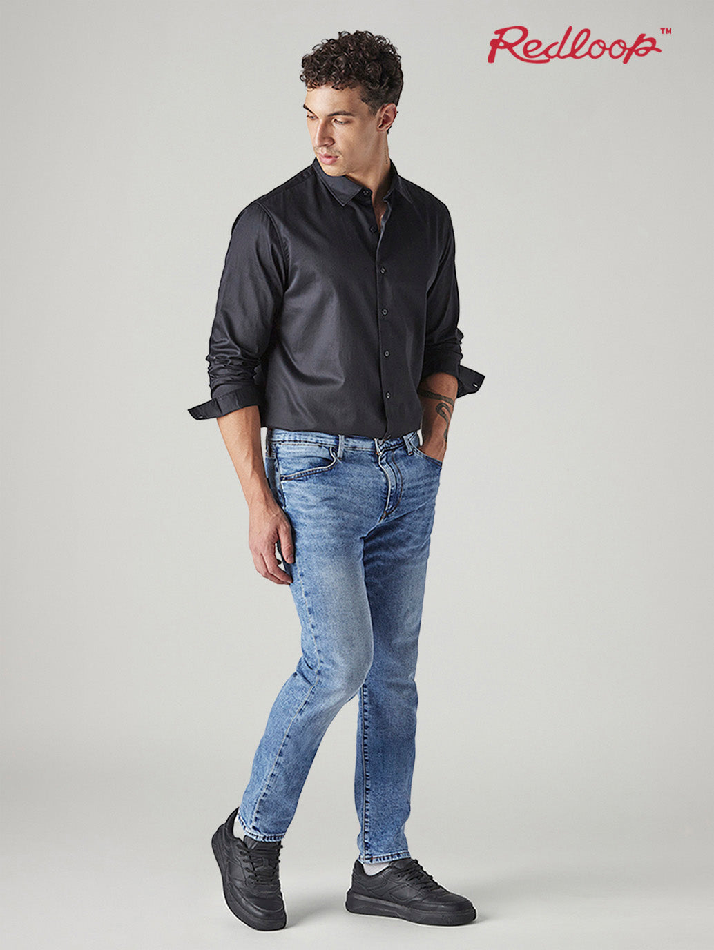 Men's Redloop 511 Indigo Slim Fit Mid Rise Jeans