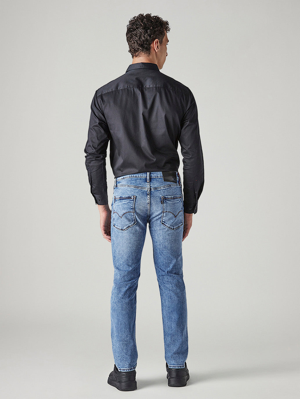 Men's Redloop 511 Indigo Slim Fit Mid Rise Jeans - Back View